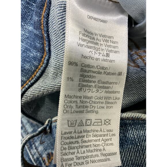 Madewell 'Petite' Blue Stovepipe Denim Jeans Size P 24 - Picture 4 of 4